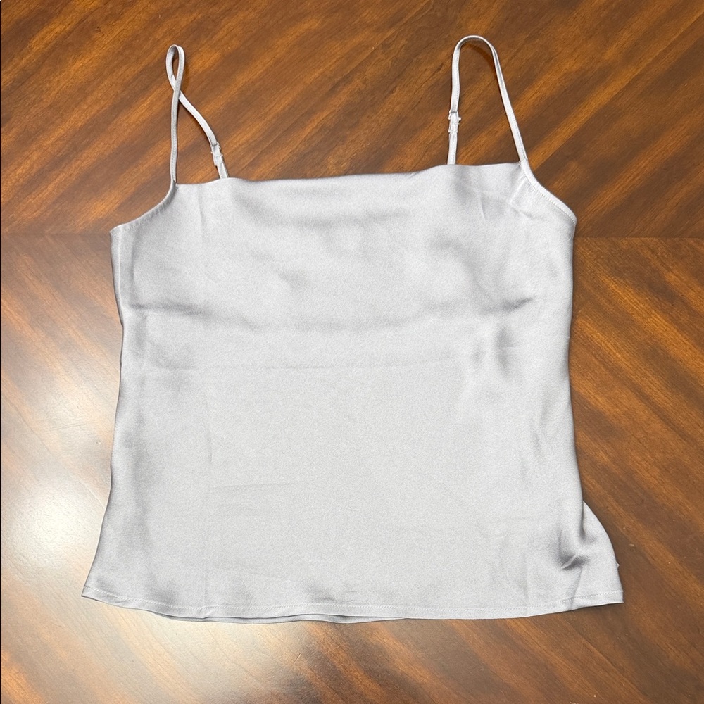 Express Shimmering Silver Camisole Top